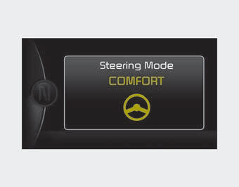 The steering wheel becomes lighter. The comfort mode is usually used when driving