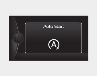 The green AUTO STOP indicator (