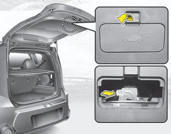 Your vehicle is equipped with an emergency tailgate safety release lever located