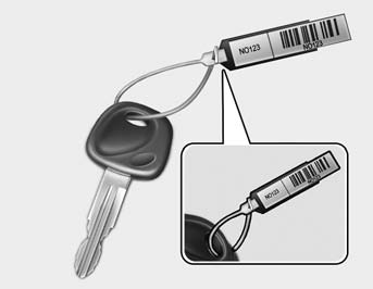 The key code number is stamped on the bar code tag attached to the key set. Should