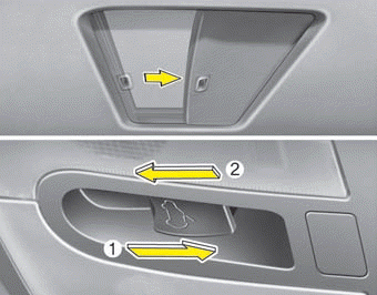 To open or close the sunroof (manual slide feature), pull or push the sunroof