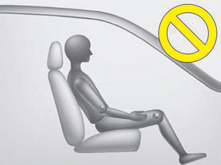 - Never sit with the hips shifted towards the front of the seat.