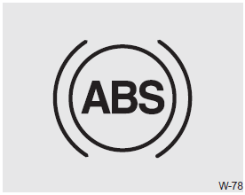 The ABS warning light will stay on for approximately 3 seconds after the ignition