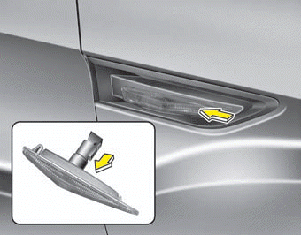 1. Remove the light assembly from the vehicle by prying the lens and pulling