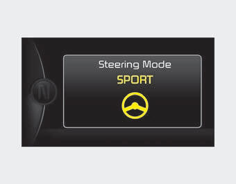The steering wheel becomes heavier. The sport mode is usually used when driving