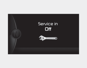 If the service interval is not set, “Service in OFF” message is displayed on