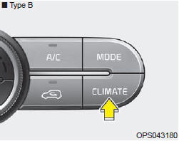 Press the climate information screen selection button to view climate information