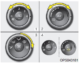 1. Select any fan speed except “0” position.