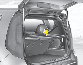 Use the cargo area cover to hide items stored in the cargo area.