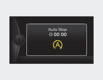 If your vehicle is equipped with cluster type B, a message "Auto Stop" also will
