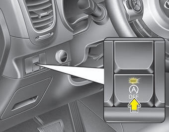 If the ISG related sensors or system error occurs, the yellow AUTO STOP indicator