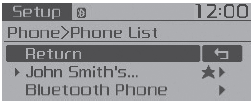 From the paired phone list, select the phone you want to switch to the highest