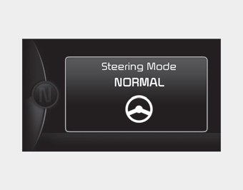 The normal mode offers medium steering effort.